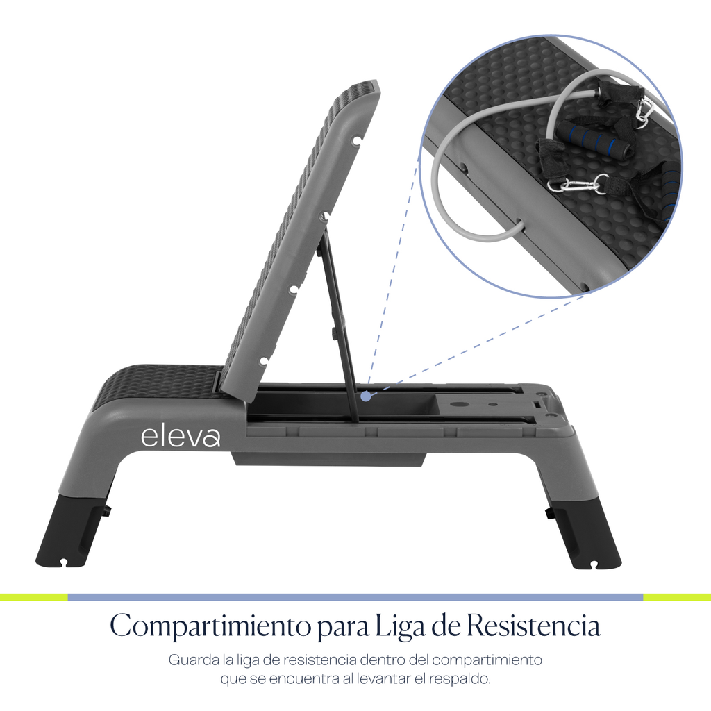 eleva Banco Multiposiciones Fitness Step Aerobicos 3 Niveles