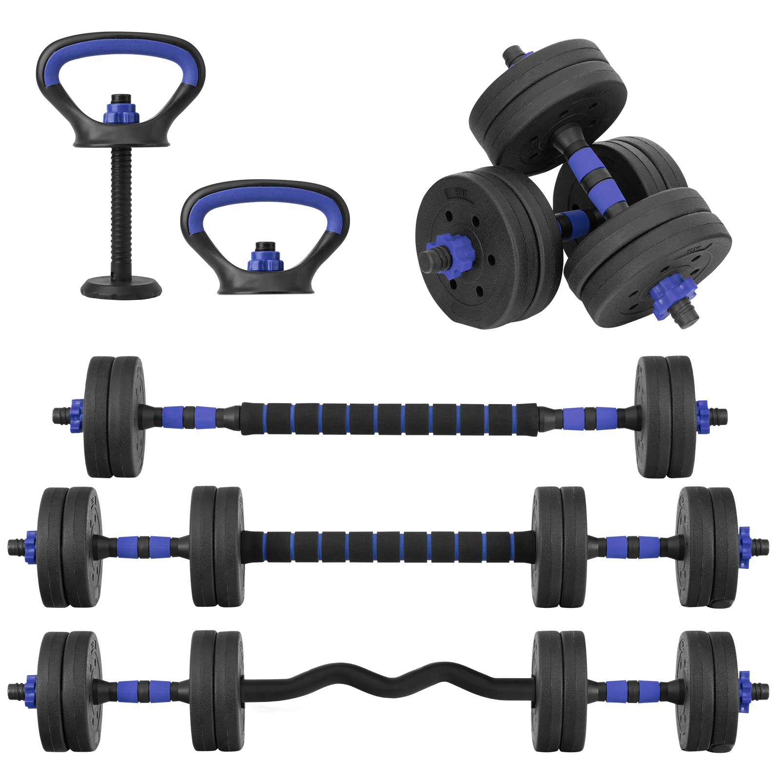 Mancuernas 3kg Mancuernas Ajustables Kit De 10-30kg Con Barra