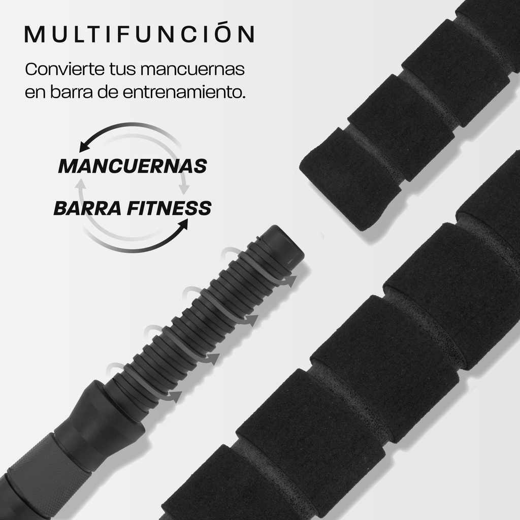 Set Mancuernas Altera Barra Ajustable 20kg Total Pesas Disco
