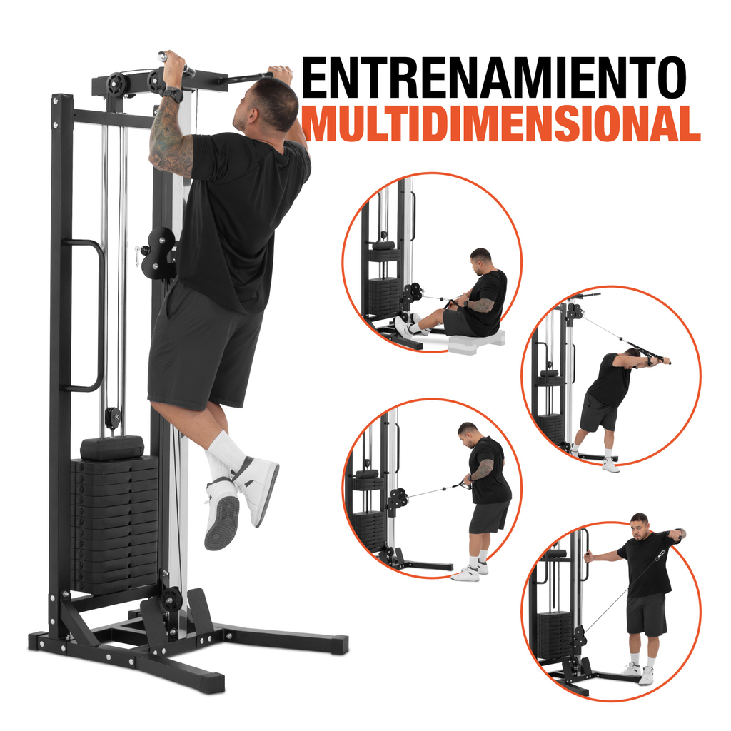 Maquina Multifuncional Gym Con Polea Peso Ajustable Altera