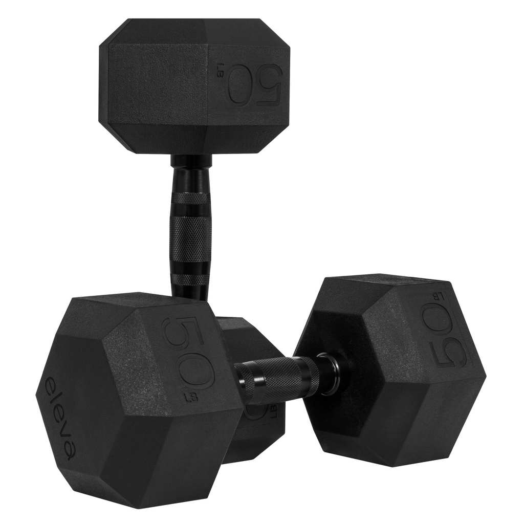 Mancuernas Hexagonales 50lbs 2pzs Set Eleva Premium Pvc Gym