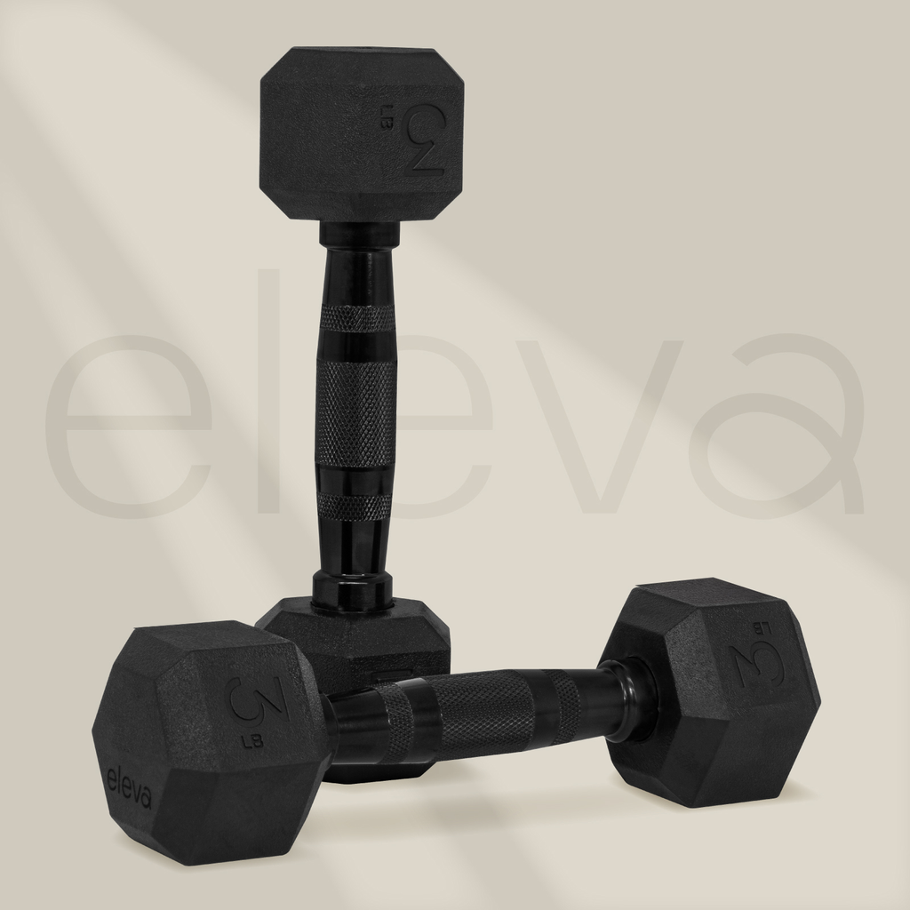 Mancuernas Hexagonales Set 3lbs Eleva Premium Gym Pvc 2pzs