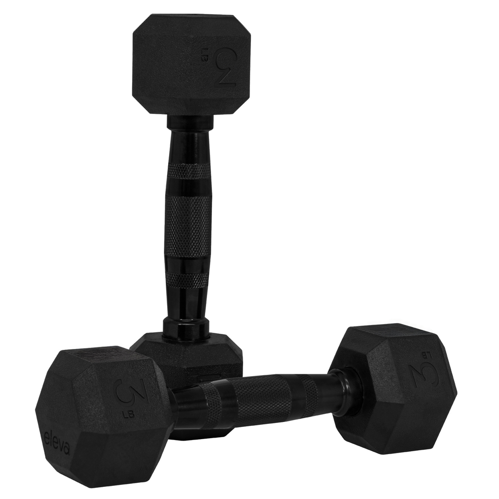 Mancuernas Hexagonales Set 3lbs Eleva Premium Gym Pvc 2pzs