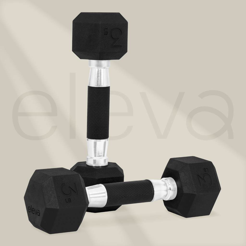 Mancuernas Hexagonales Set 3lbs Eleva Premium Gym Pvc 2pzs