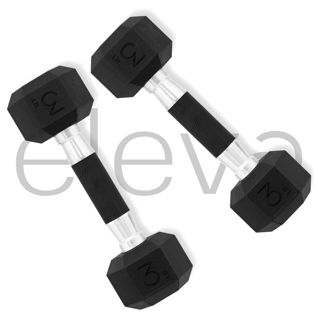 Mancuernas Hexagonales Set 3lbs Eleva Premium Gym Pvc 2pzs