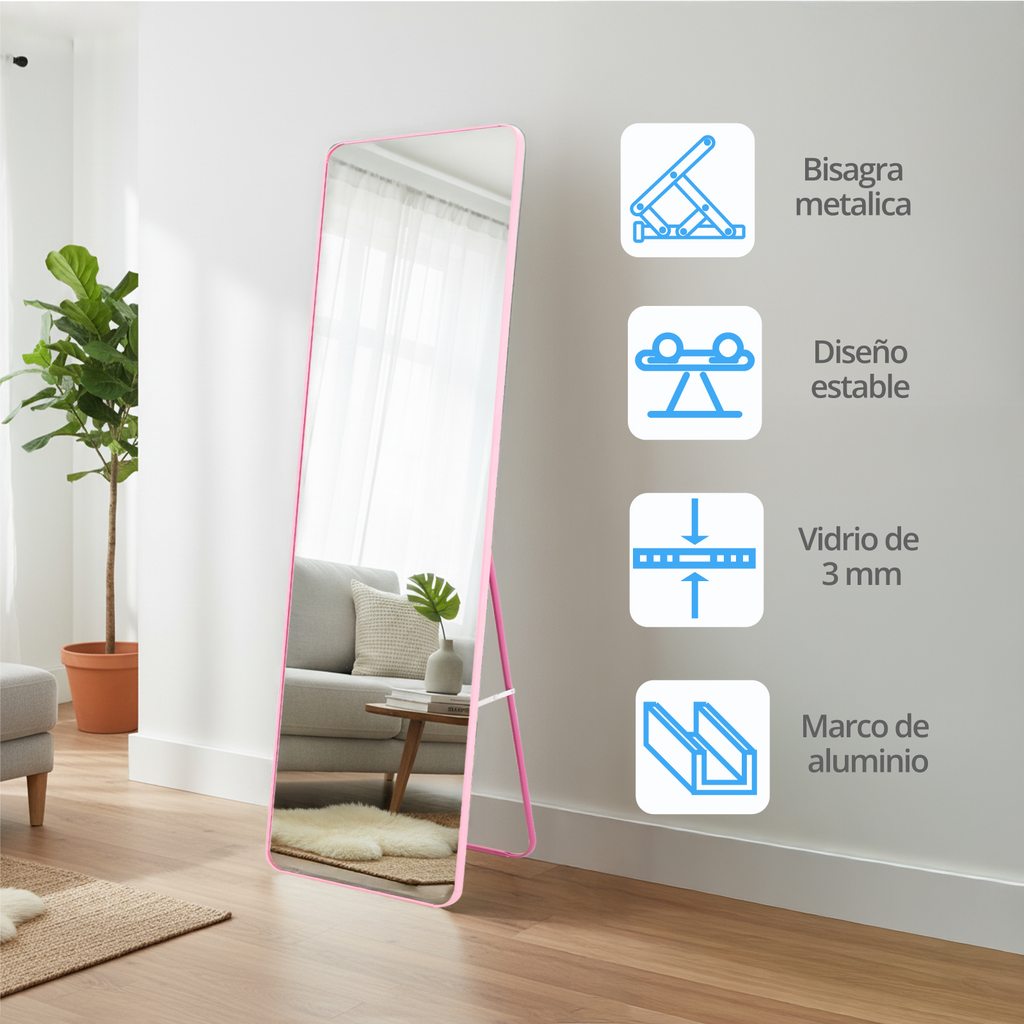 Espejo Cuerpo Completo Onof Marco Grande Moderno Rectangular