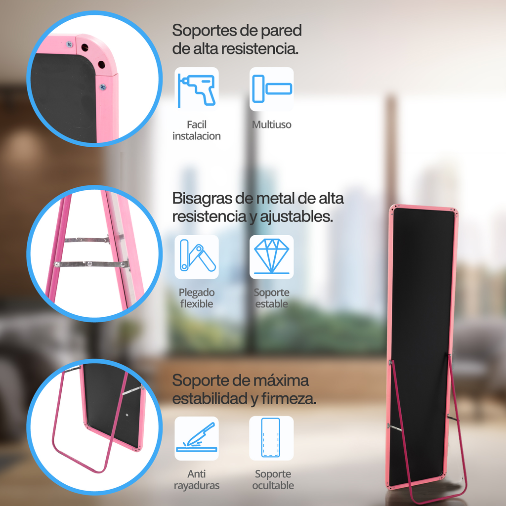 Espejo Cuerpo Completo Onof Marco Grande Moderno Rectangular