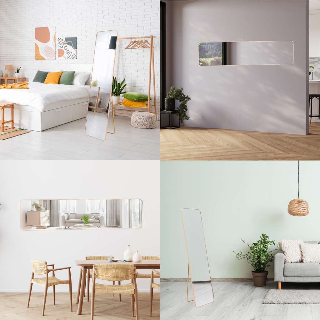 Espejo Cuerpo Completo Grande Onof Marco Rectangular Moderno