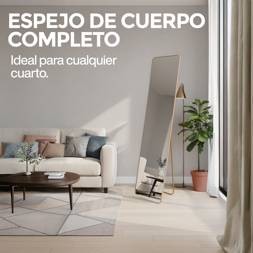 Espejo Cuerpo Completo Grande Onof Marco Rectangular Moderno
