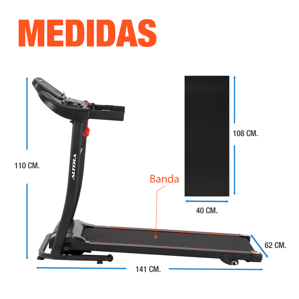 Caminadora Electrica Plegable Altera 12 Programa Profesional