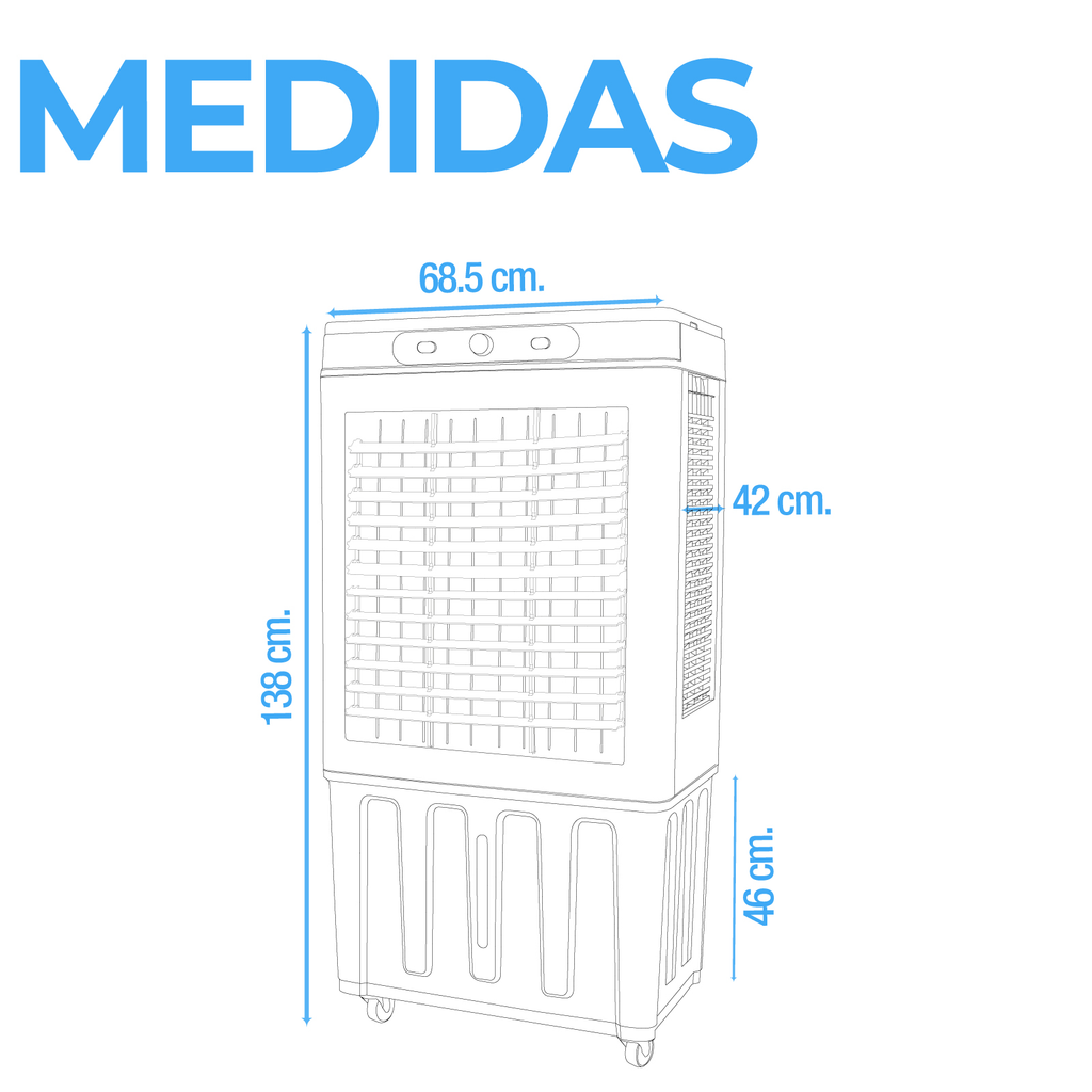 Enfriador De Aire Evaporativo Stuka Ventilador Cool Air 100l