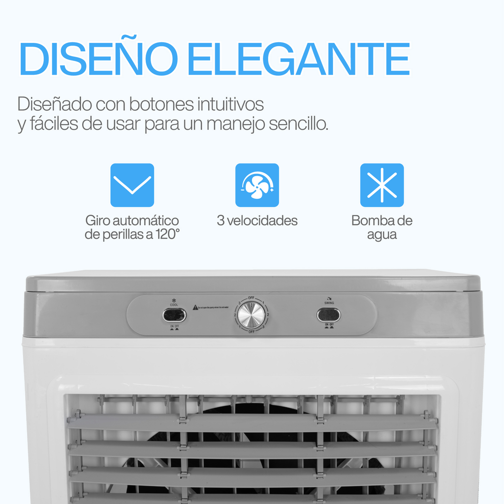 Enfriador De Aire Evaporativo Stuka Ventilador Cool Air 100l