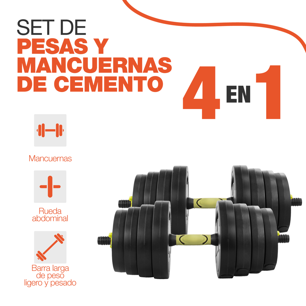 Set De Mancuernas Altera 30 Kg Para Ejercicio Gym Ajustables