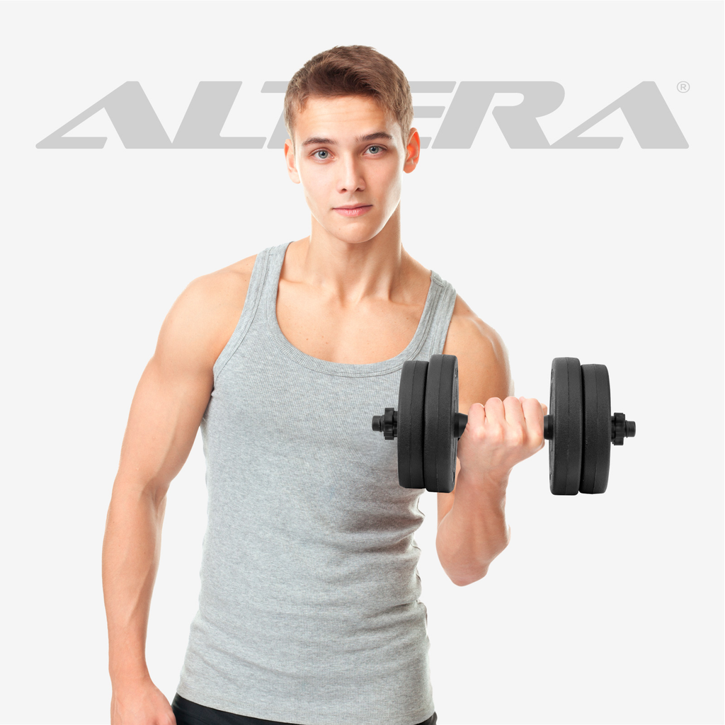 Set De Mancuernas Ajustables Barra Discos Pesas Ejercicio