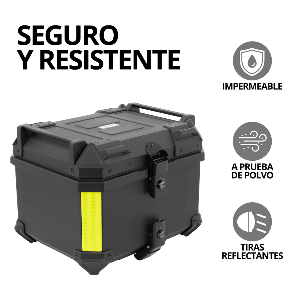 Caja Trasera Para Moto Onof Maletero 45l Abs Baul Resistente