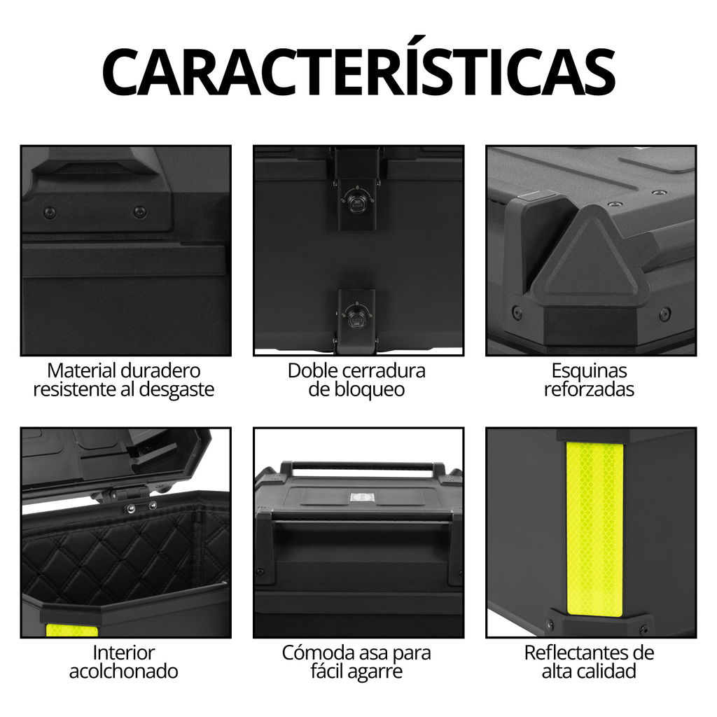 Caja Trasera Para Moto Onof Maletero 45l Abs Baul Resistente