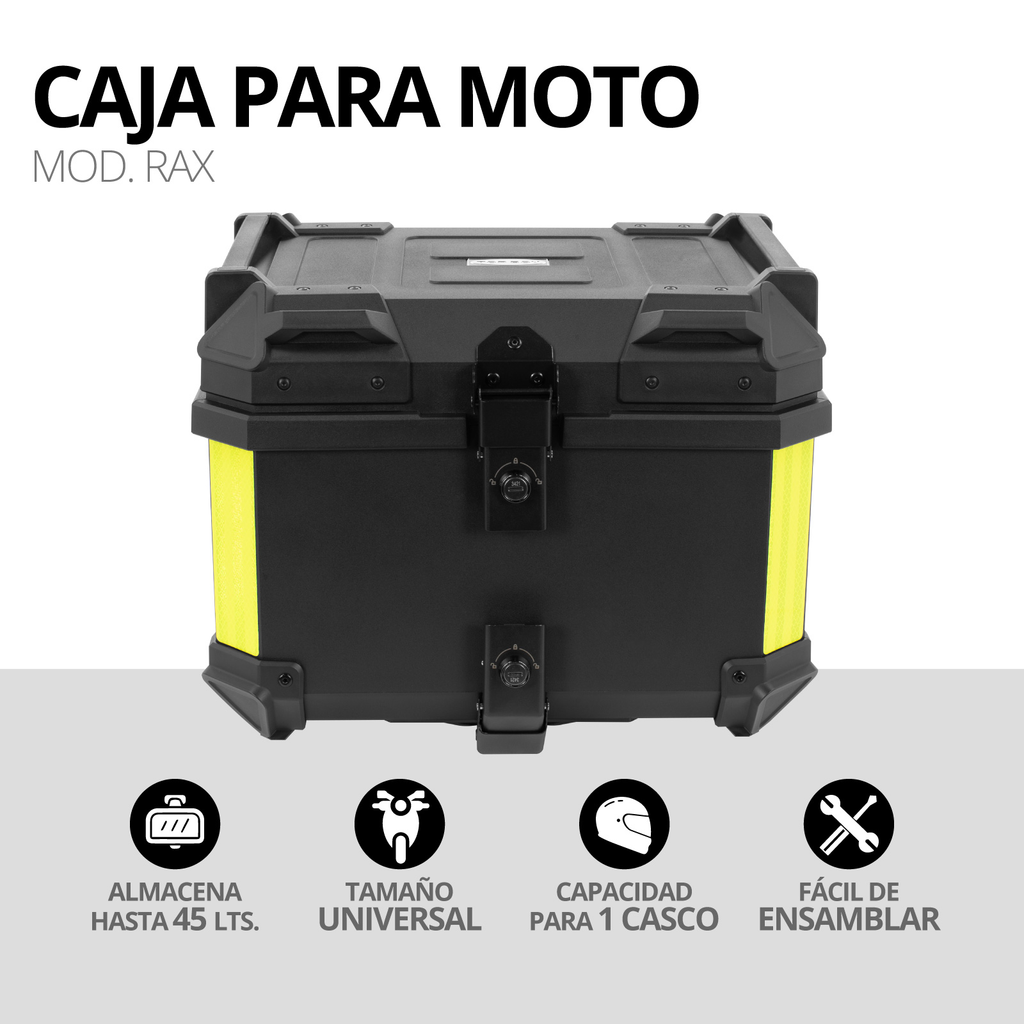 Caja Trasera Para Moto Onof Maletero 45l Abs Baul Resistente