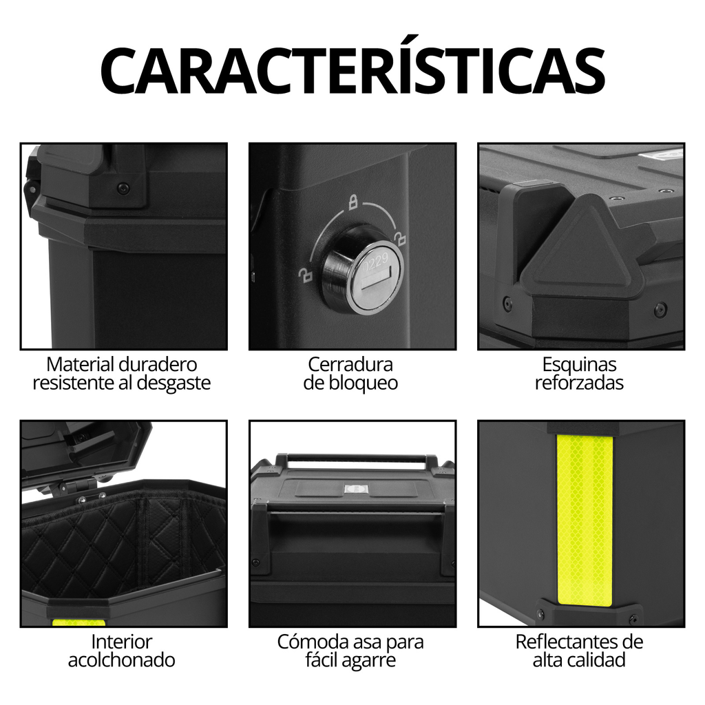 Caja Para Moto Maletero Abs Onof 45l Impermeable Resistente