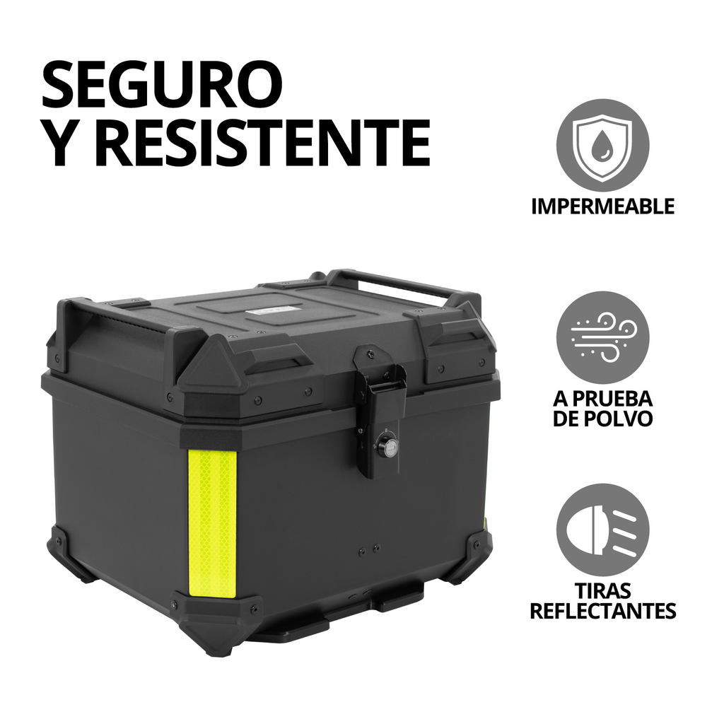 Caja Para Moto Maletero Abs Onof 45l Impermeable Resistente
