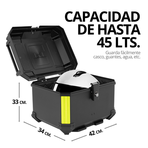 Caja Para Moto Maletero Abs Onof 45l Impermeable Resistente