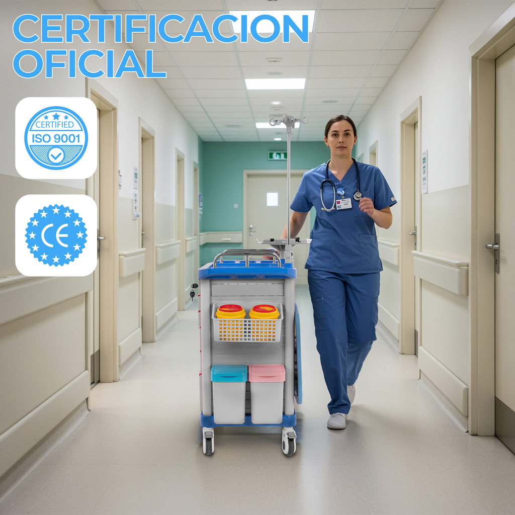 Carro Rojo De Emergencia Medica Onof Abs Con Accesorios