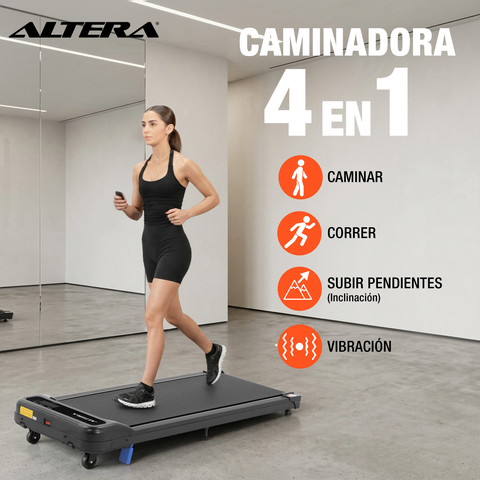 Caminadora Electrica Walking Pad 4En1 Inclinación Vibratoria