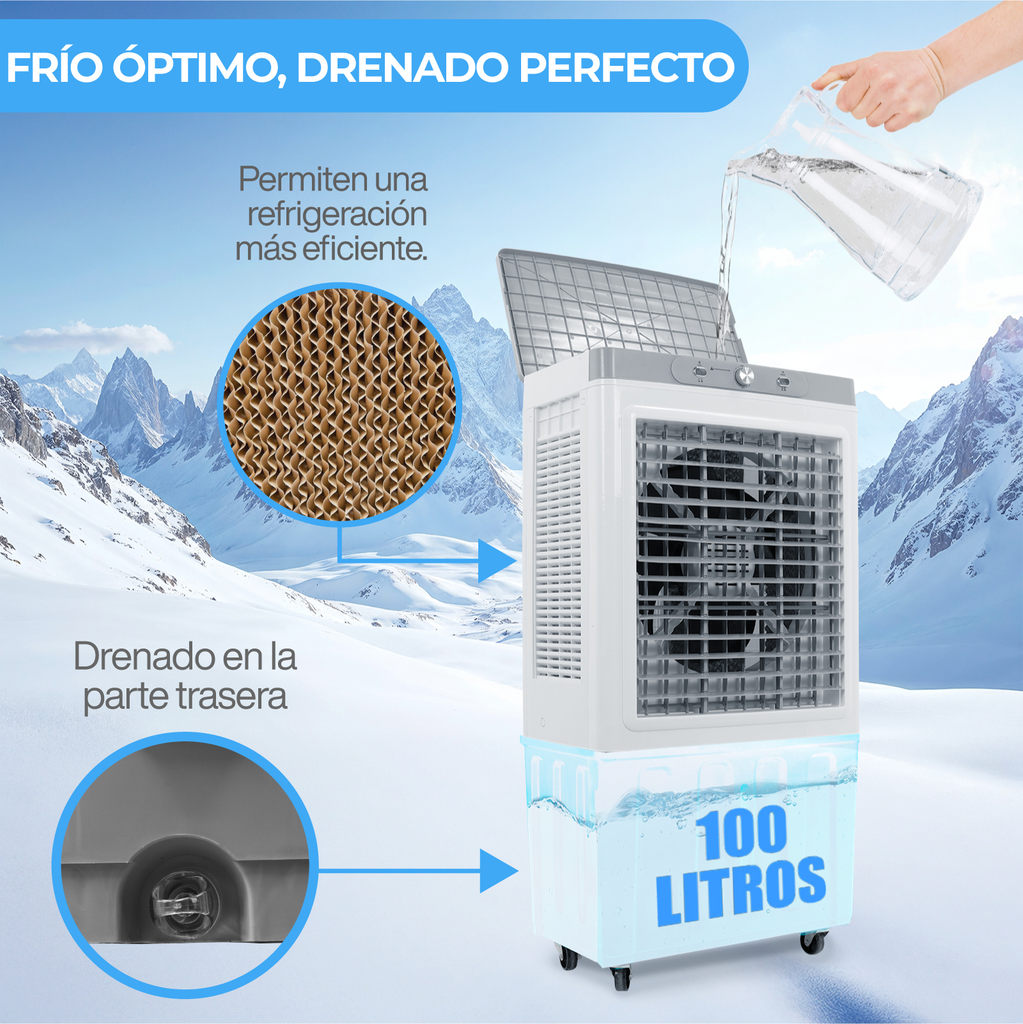 Enfriador De Aire Evaporativo Stuka Ventilador Cool Air 100l