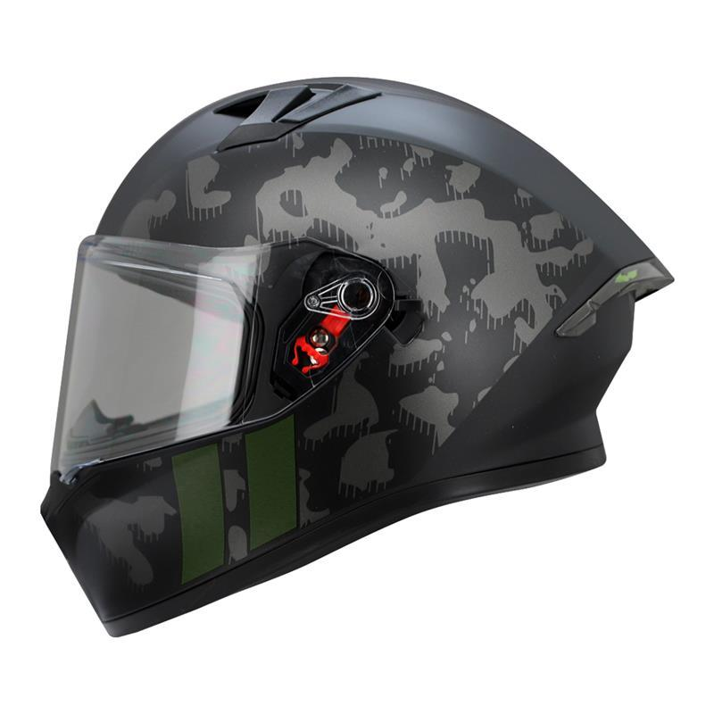 Casco Para Moto Roda Course Verde Militar Commando Mate Dot