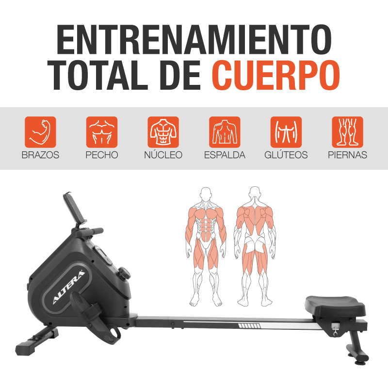 Maquina De Remo Magnetica 16 Niveles Remadora Gym Altera