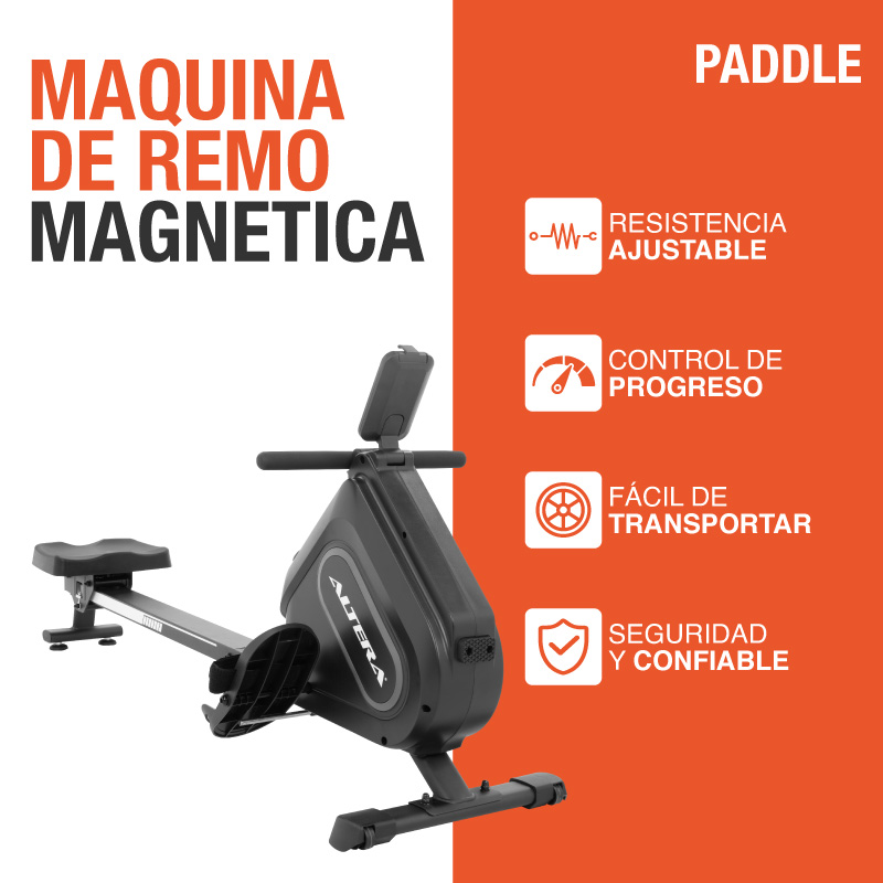 Maquina De Remo Magnetica 16 Niveles Remadora Gym Altera