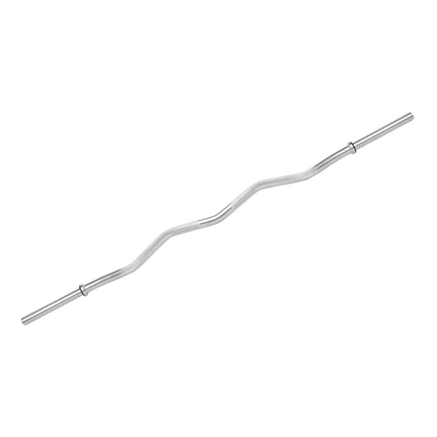 Barra Z Zeta Para Pesas Cromada 1.20 Mts Rosca Discos