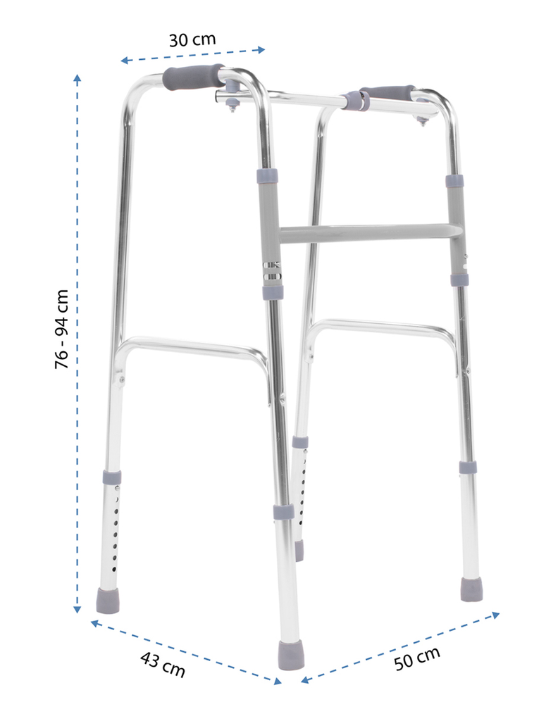 Andador Ortopedico Adulto Onof Plegable Aluminio Ajustable