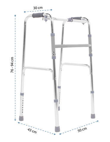 Andador Ortopedico Adulto Onof Plegable Aluminio Ajustable