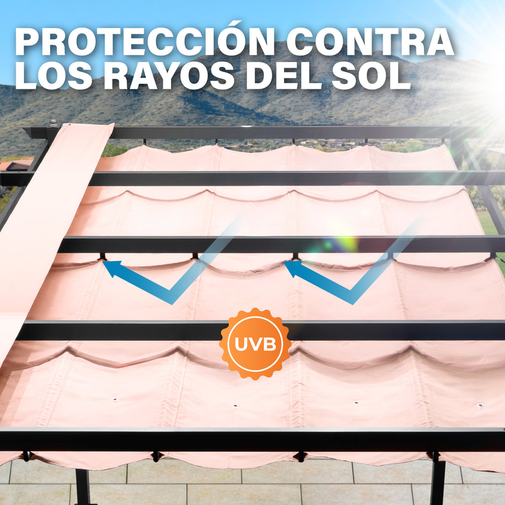Toldo Pergola Onof Carpa Exterior Retractil Proteccion Uv