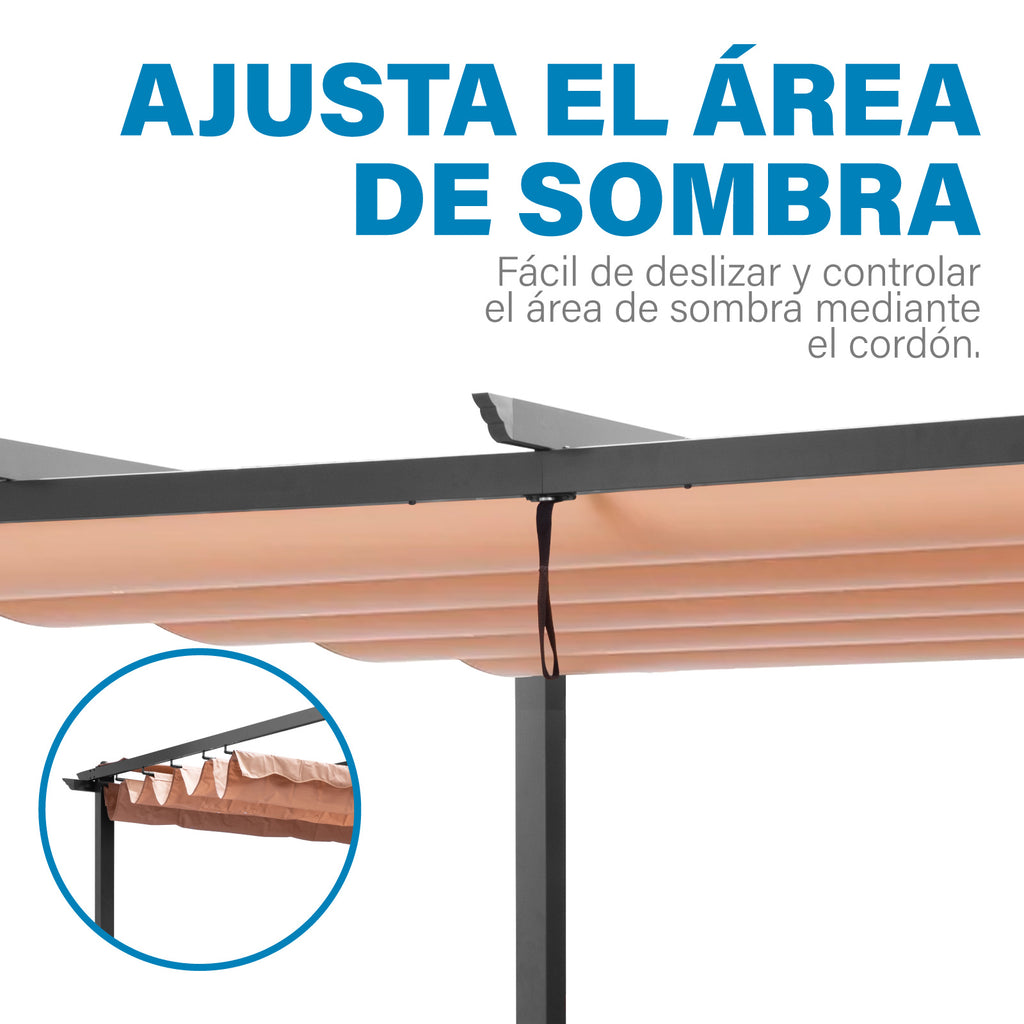 Toldo Pergola Onof Carpa Exterior Retractil Proteccion Uv