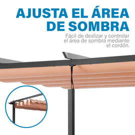 Toldo Pergola Onof Carpa Exterior Retractil Proteccion Uv