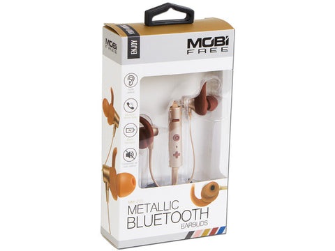 Mobifree Mb 02020 Audífonos In Ear Con Bluetooth Y Micrófono, Dorado - ordena-com.myshopify.com