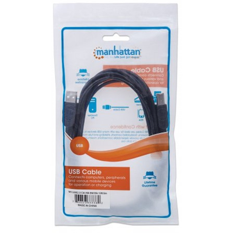 Manhattan 337779 Cable Usb V2.0 A B 5.0m Negro - ordena-com.myshopify.com