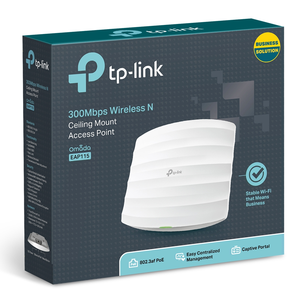 Tp-link Eap115 Omada Acces Point De Techo, /n300/2.4 Ghz/poe