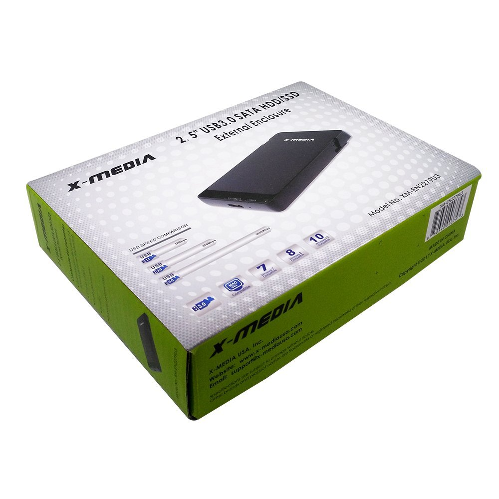 X-Media Gabinete de Disco Duro XM-EN2279U3 2.5 pulg, USB 3.0