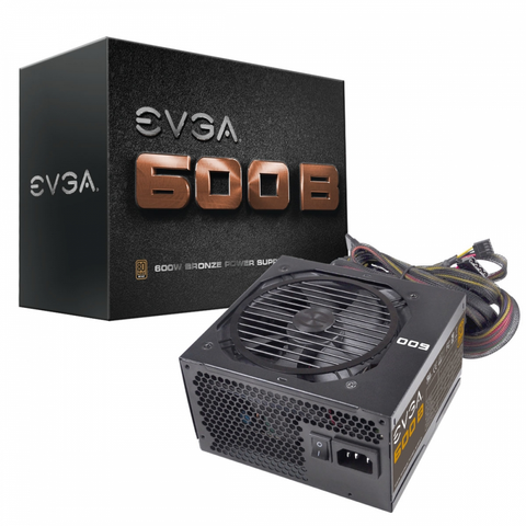 Fuente de Poder EVGA 600B 80 PLUS Bronze, ATX, 120mm, 600W