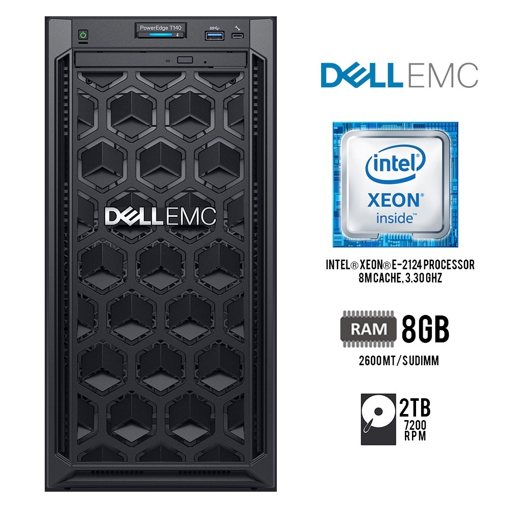 Servidor Dell T140 De Intel X 8 Gb, 2 Tb, Sata 3.5, Color Negro - ordena-com.myshopify.com