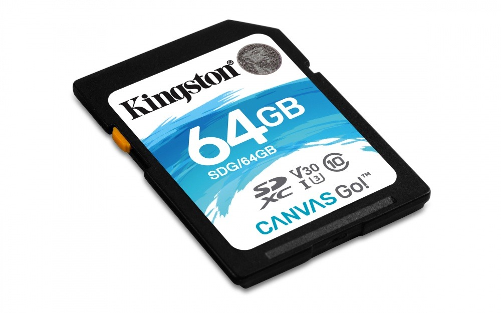 Kingston Sdg/64 Gb Memoria Sd Clase 10 Sdhc Canvas Go 90 R 45 W Cl10 U3 V30 - ordena-com.myshopify.com