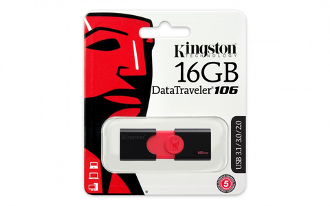 Kingston Dt106 Memoria Usb 16 Gb Usb 3.0 Negro/Rojo - ordena-com.myshopify.com