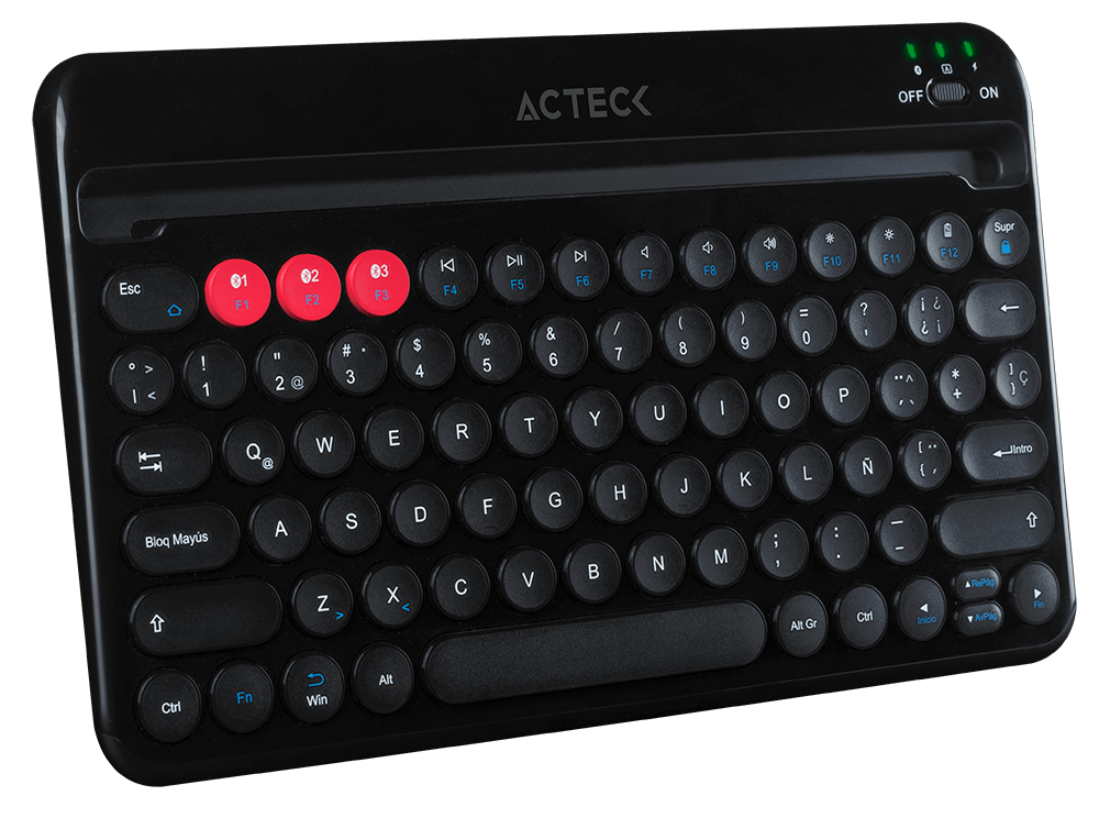 Teclado acteck inalambrico multidevice bt tablet/movilswitch