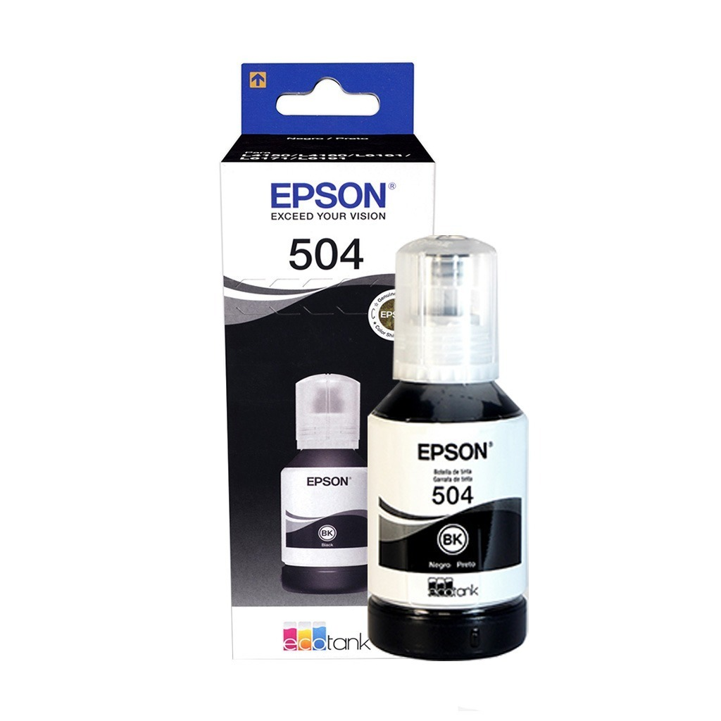 Epson T504120 Al Botella Econtank T504 Negra 127 Ml Pigmento Serie L - ordena-com.myshopify.com