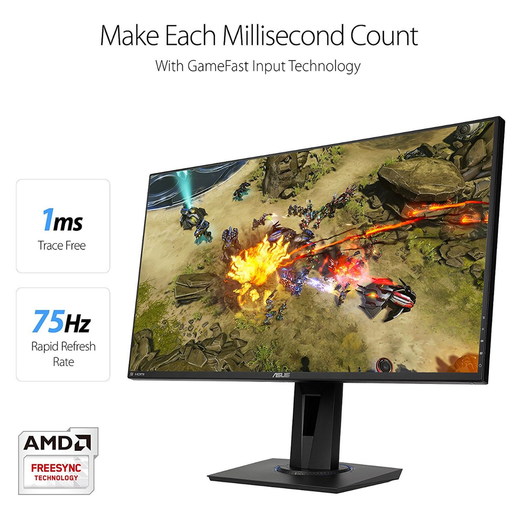 Monitor Gamer ASUS VG275Q LED 27 pulg, Full HD, Widescreen