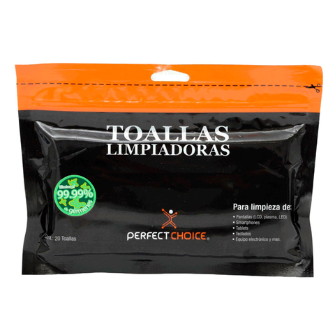 Perfect Choice Toallas Limpiadoras para Laptops y Pantallas