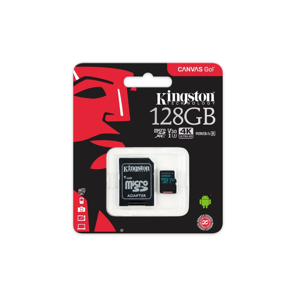 Kingston Sdcg2/128 Gb Memoria Micro Sdhc90 R 45 W Clase 10 V30 128 Gb - ordena-com.myshopify.com