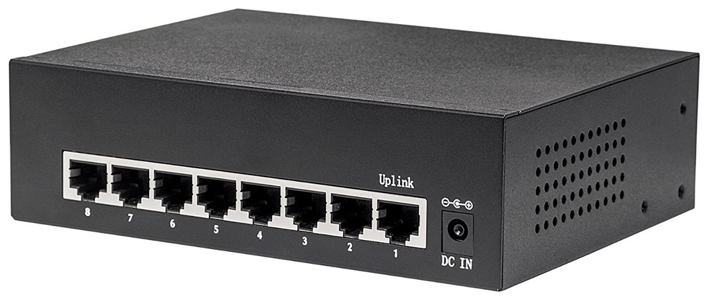Switch PoE+ Gigabit Ethernet de 8 puertos